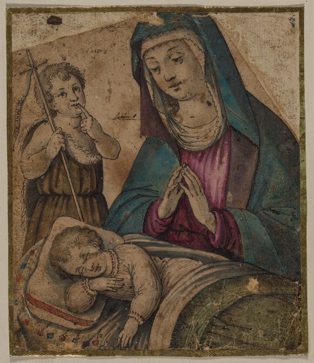 Jomfru og barn med Johannes, 1500-tallet. af Unbekannt