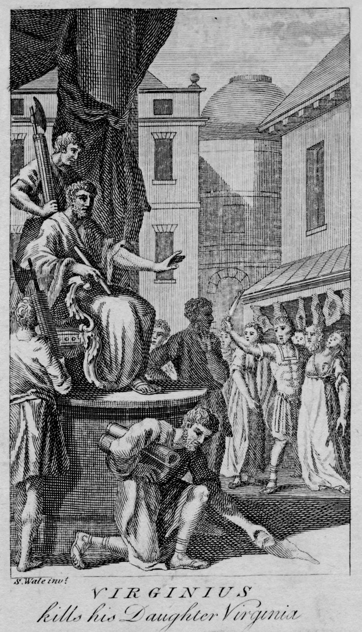 Virginius dræber sin datter Virginia, midten af det 18. århundrede. af Unbekannt