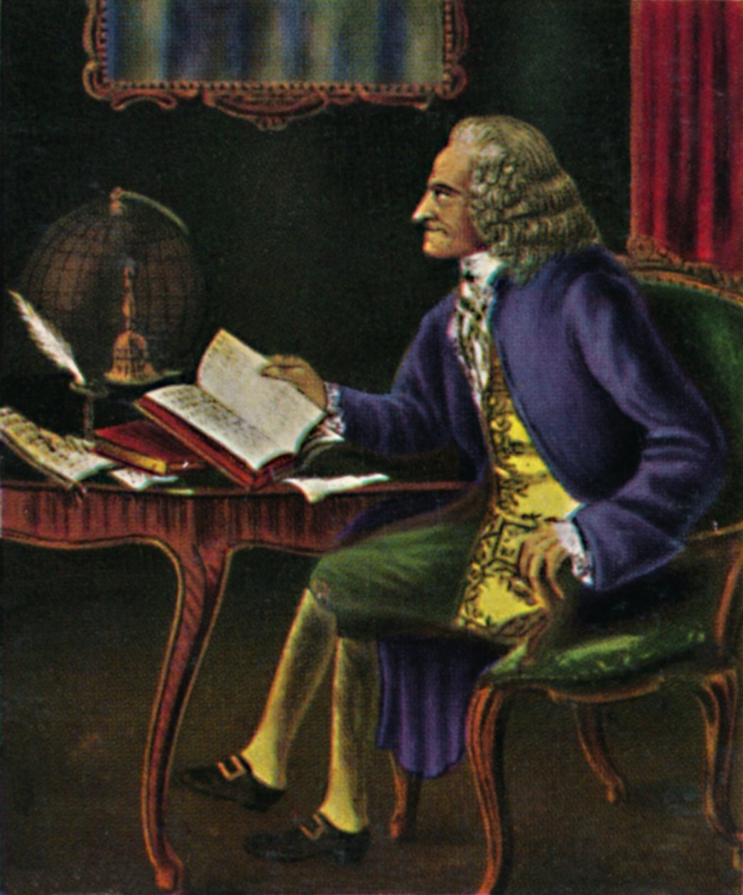 Voltaire 1694-1778. - Maleri af Carmontel, 1934. af Unbekannt