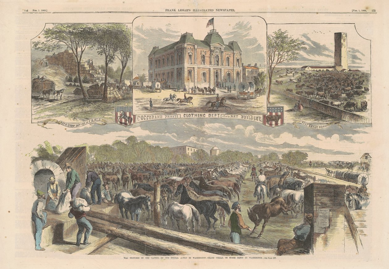 Krigsskitser i Hovedstaden, 1862. af Unbekannt
