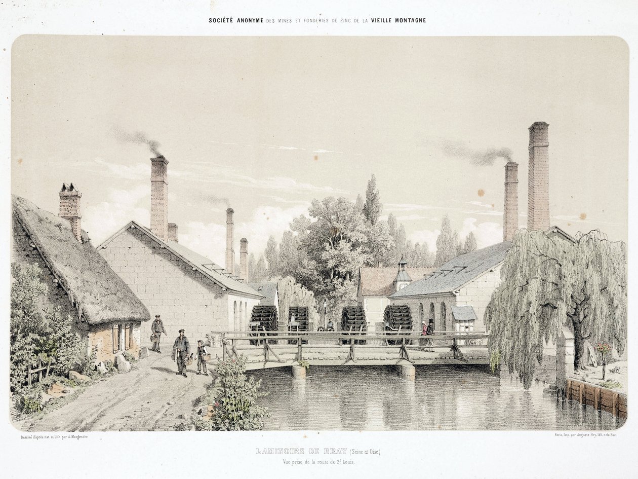 Water Power, Valseværker før 1900 (Laminoirs) i Bray, Frankrig af Unbekannt