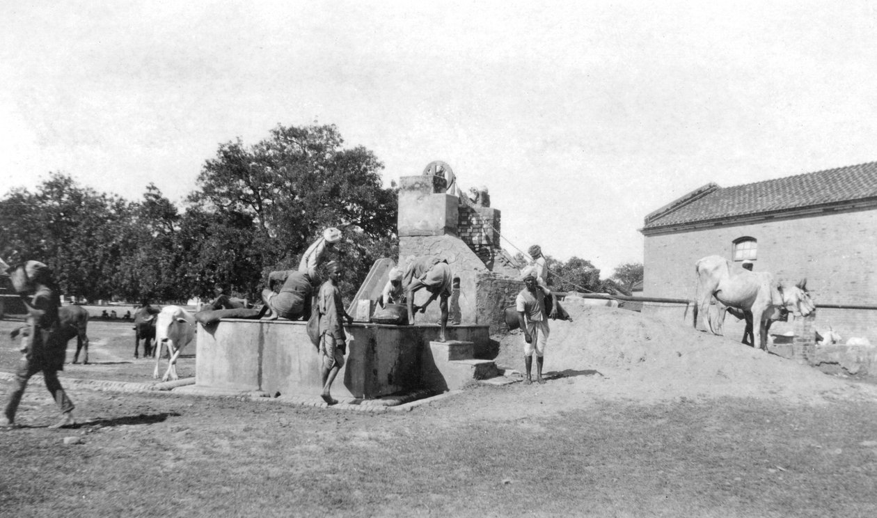 Vandbrønd, Mathura, Indien, 1916-1917 af Unbekannt