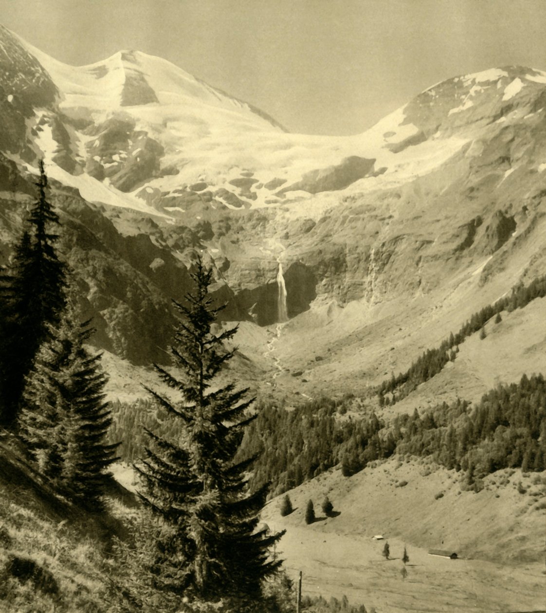 Vandfald ved Käfertal i Ferleiten, Østrig, c1935. af Unbekannt