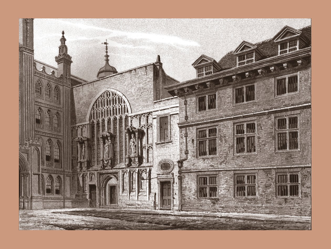 Vestfronten af Guildhall Chapel, 1886 af Unbekannt
