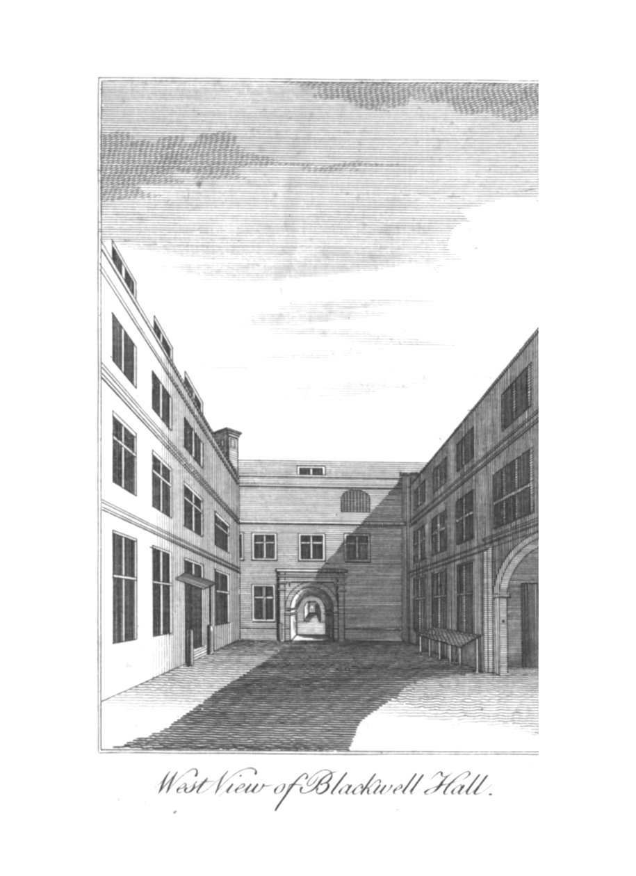 West View of Blackwell Hall., c1750-1800 af Unbekannt