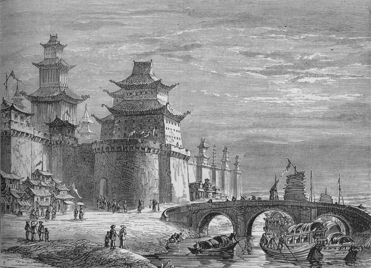 Western Gate, Pekin, c1880 af Unbekannt