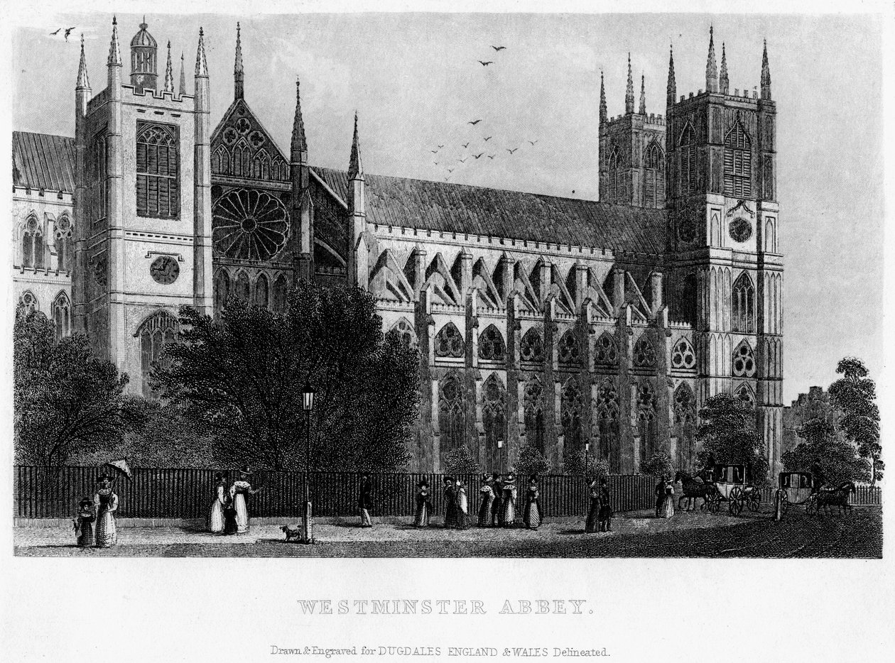 Westminster Abbey, London, 1800-tallet af Unbekannt