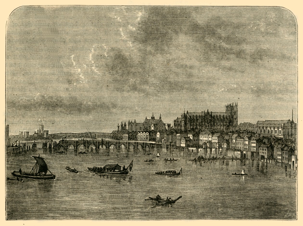 Westminster Bridge, 1881. af Unbekannt