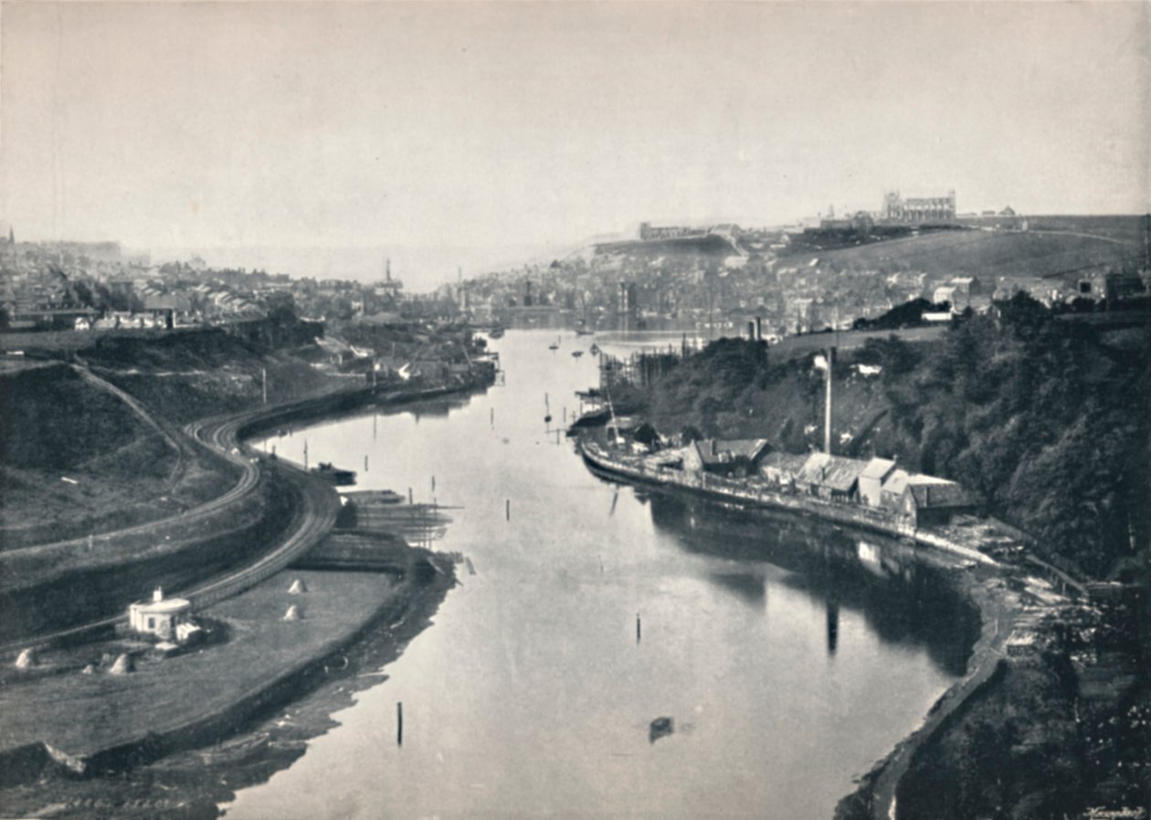 Whitby - Almindelig udsigt over byen, 1895 af Unbekannt
