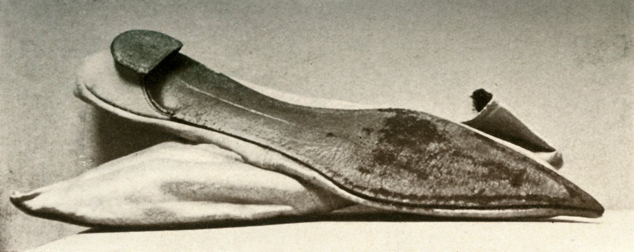 Hvid satin bryllup hjemmesko, 1800, 1937. af Unbekannt