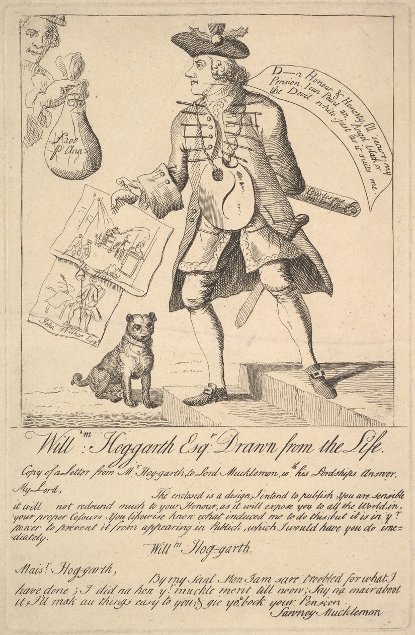 William Hog-garth Esq. Tegnet fra livet, 1763. af Unbekannt
