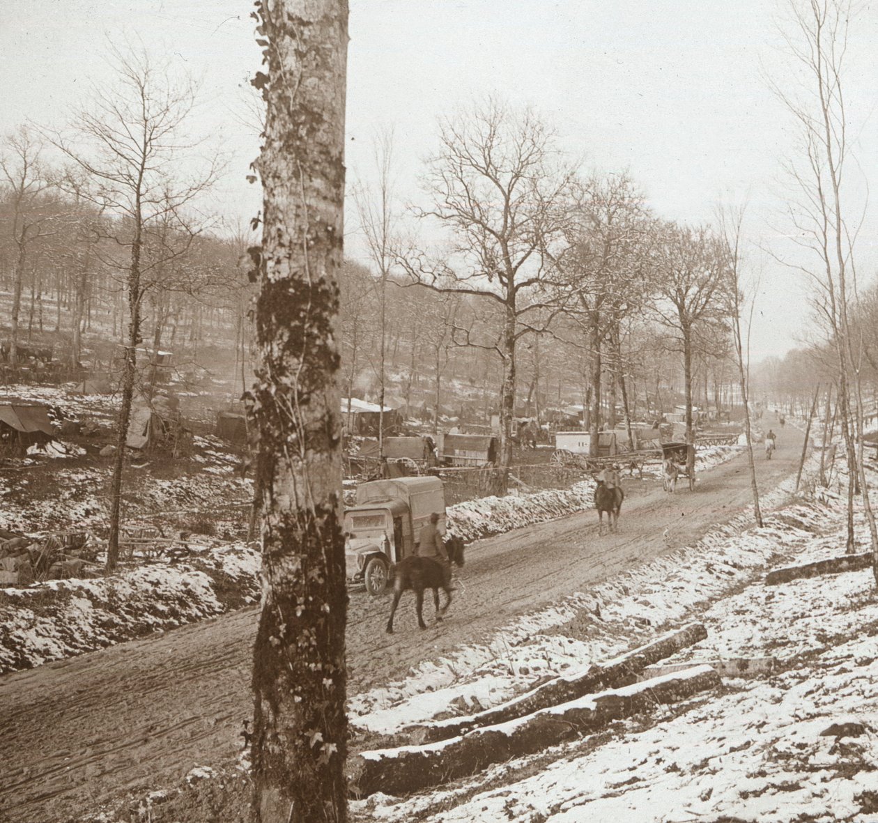 Winter, Genicourt, Nordfrankrig, c1914-c1918 af Unbekannt