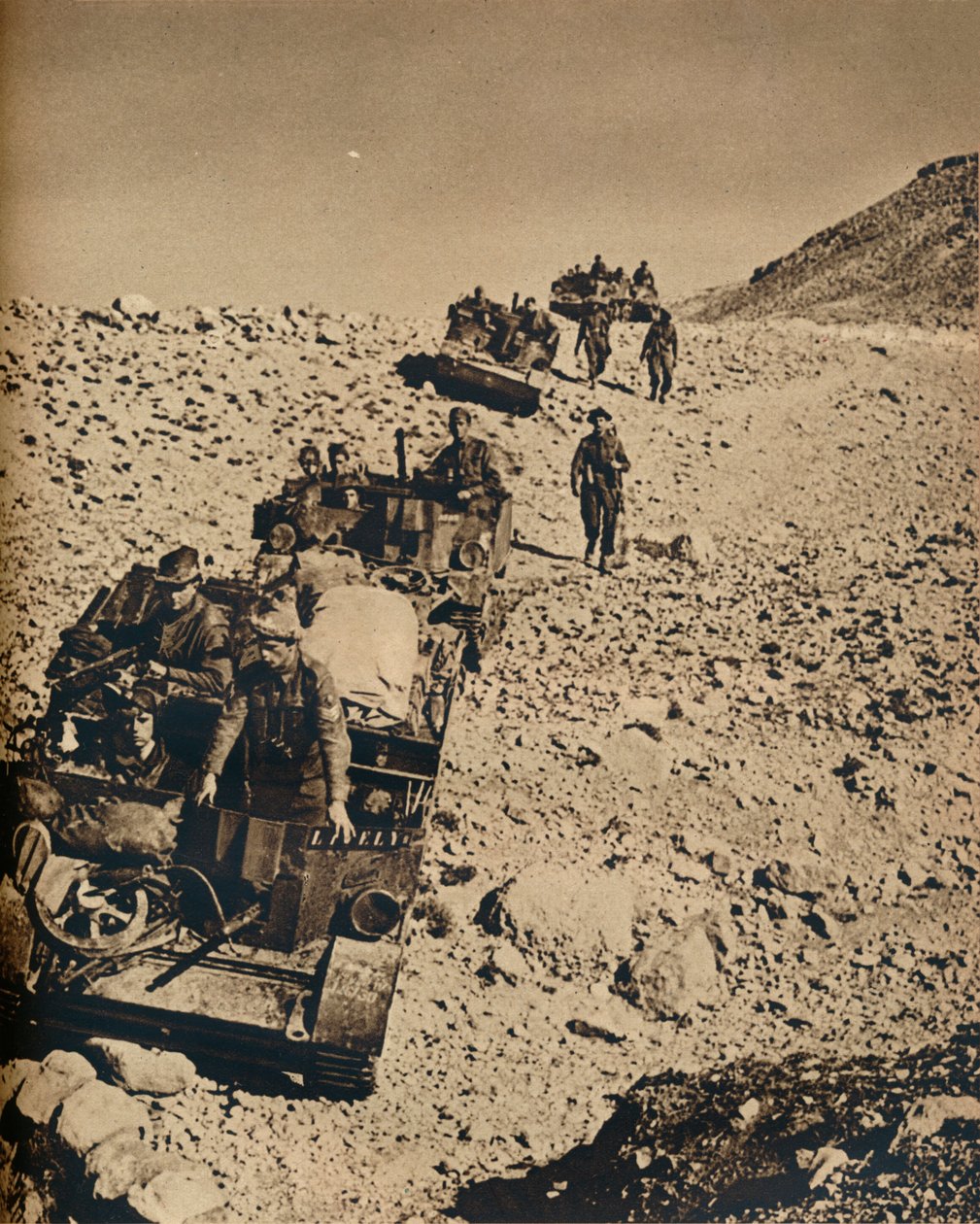 Med Andersons Men in Tunesien, 1943 af Unbekannt