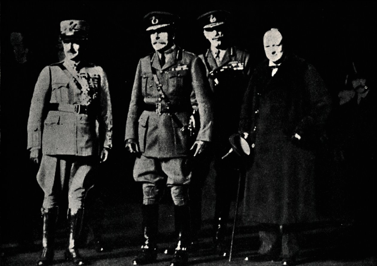 Med general Diaz og feltmarskal Haig, 1919, 1945. af Unbekannt