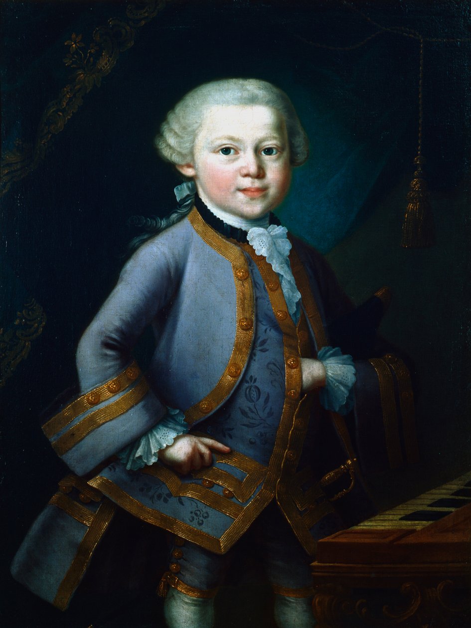Wolfgang Amadeus Mozart, østrigsk komponist, 1761 af Unbekannt
