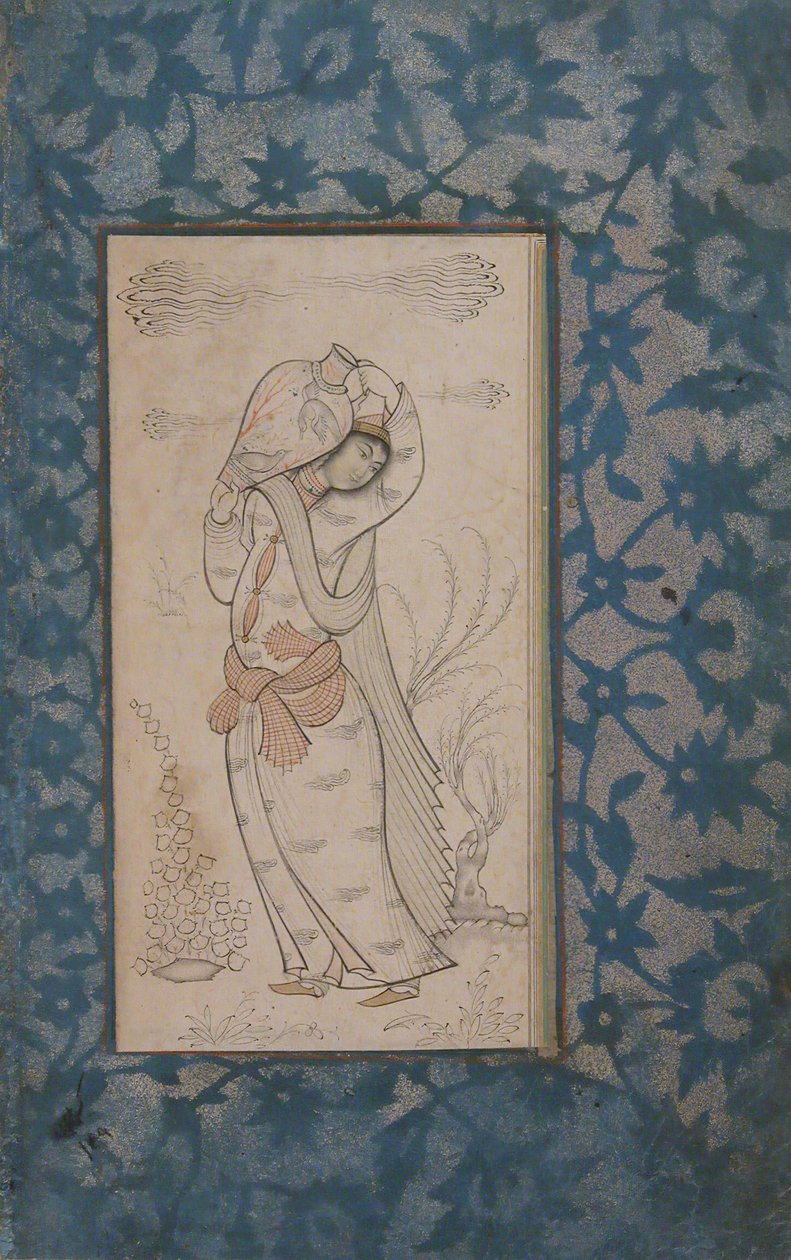 Kvinde, der bærer en vase, 1600-tallet. af Unbekannt