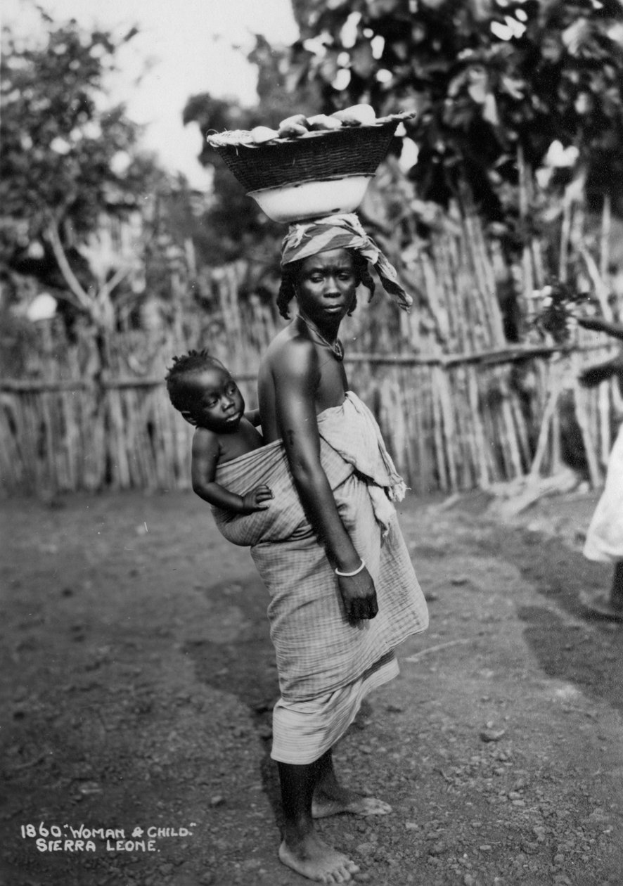 Kvinde og barn, Sierra Leone, 20. århundrede af Unbekannt