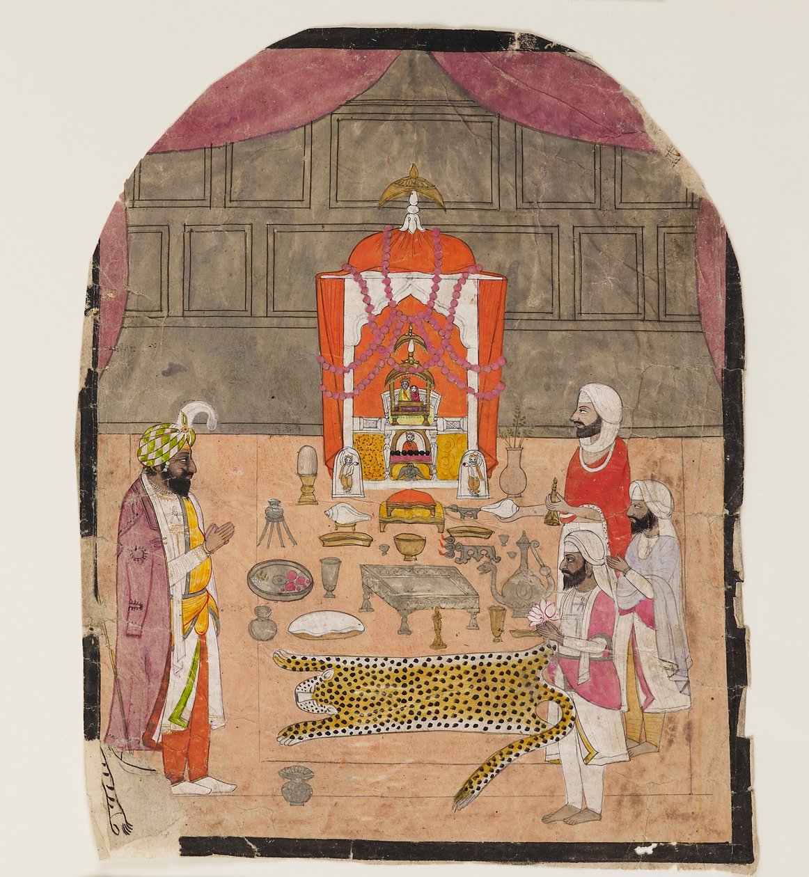 Tilbedere ved en helligdom, 1800-tallet af Unbekannt