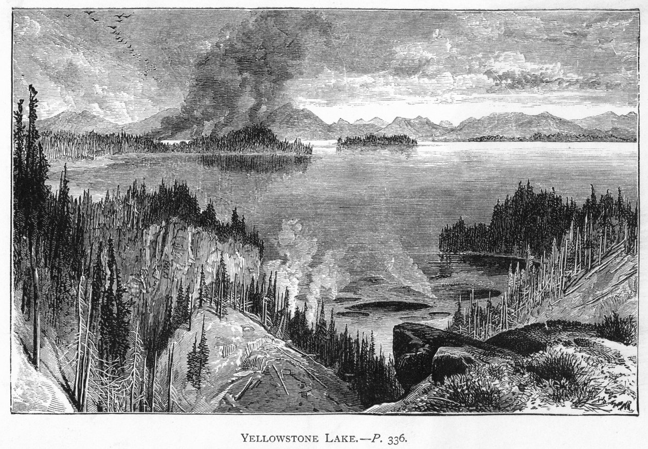 Yellowstone Lake, 1800-tallet af Unbekannt