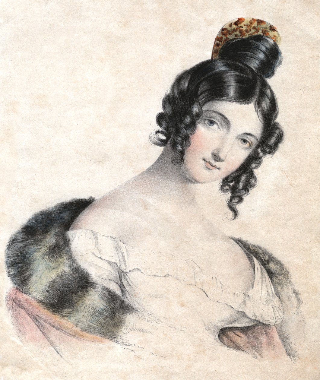 Ung kvinde, c1800-tallet af Unbekannt