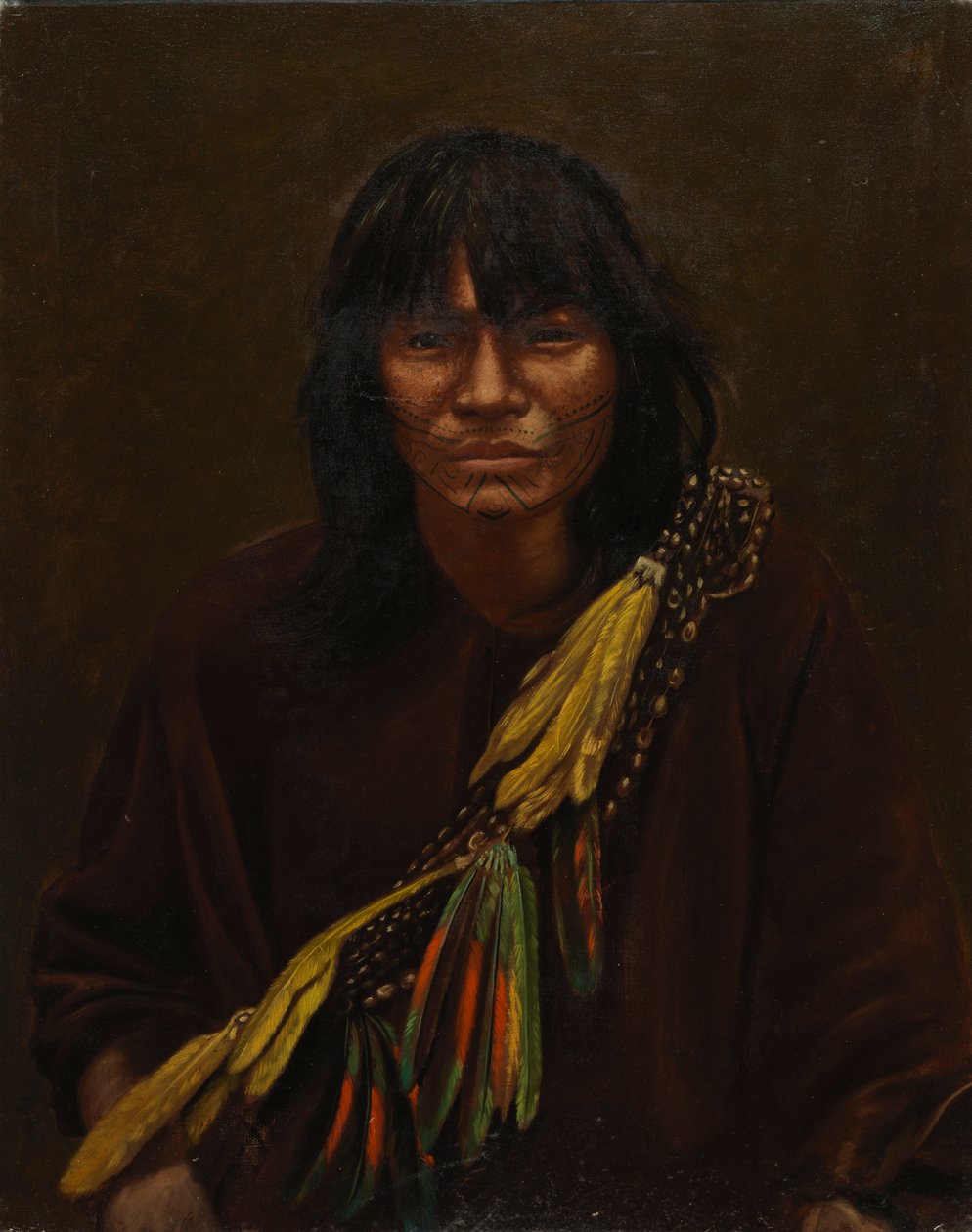 Zaparo Indian, ca. 1890-1892. af Unbekannt
