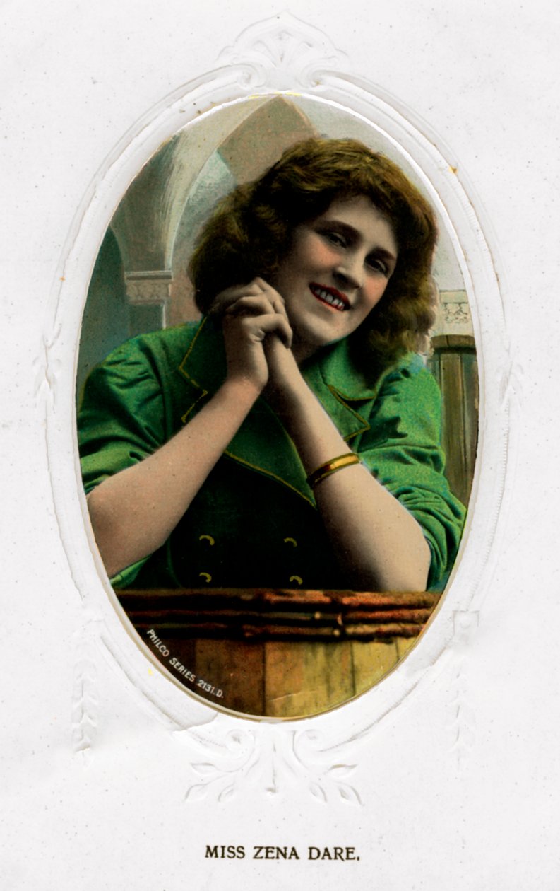 Zena Dare 1887-1975, engelsk skuespillerinde, begyndelsen af det 20. århundrede af Unbekannt