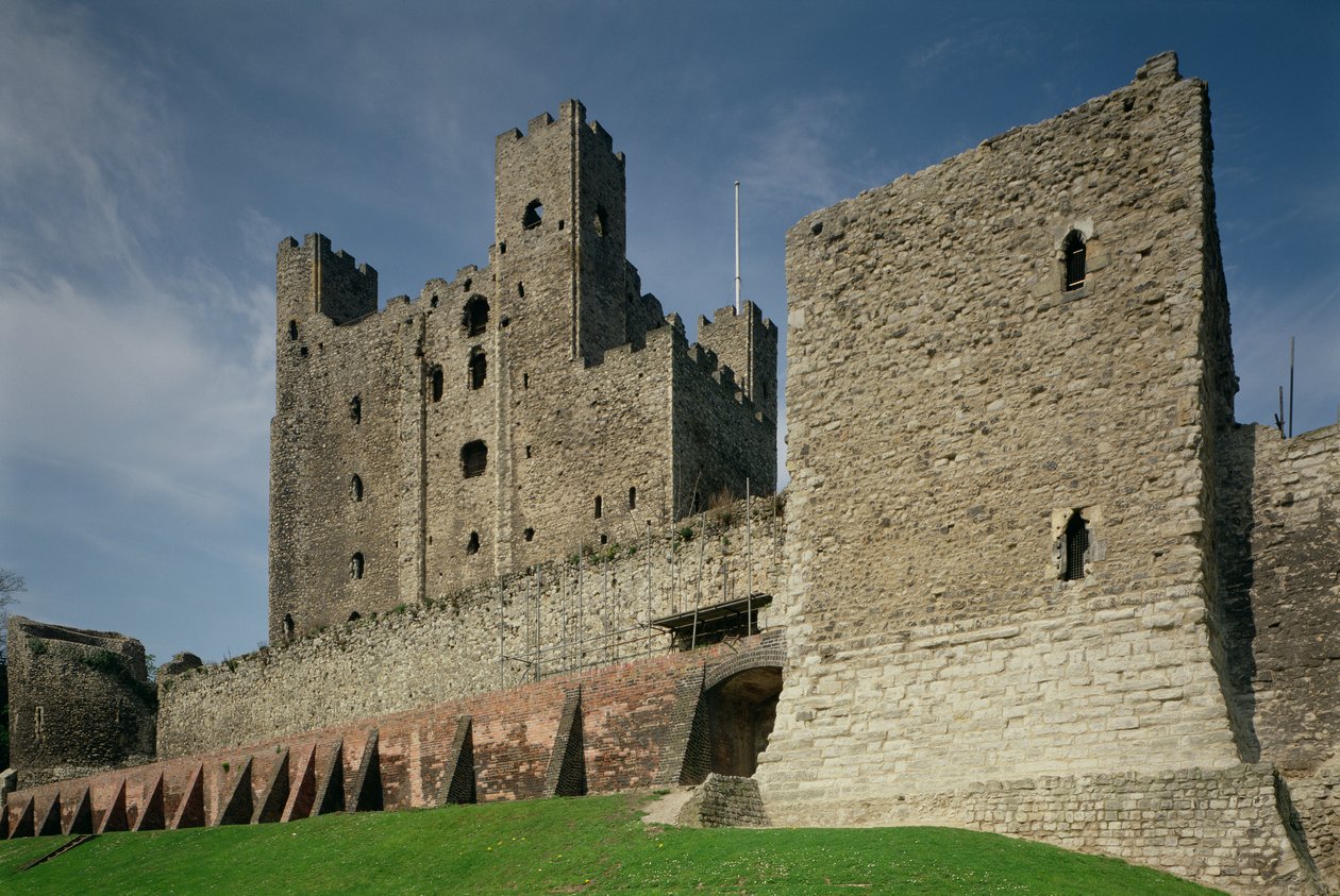Udvendig udsigt, Rochester Castle, Kent af Unbekannt Unbekannt