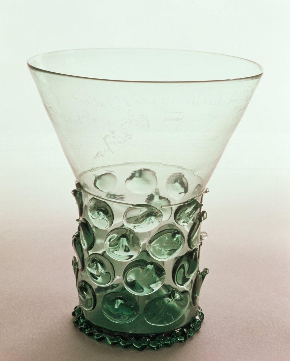 Krautstrunk Waldglas bæger, ca. 1600, gravering dateret 1626 af Unbekannt Unbekannt