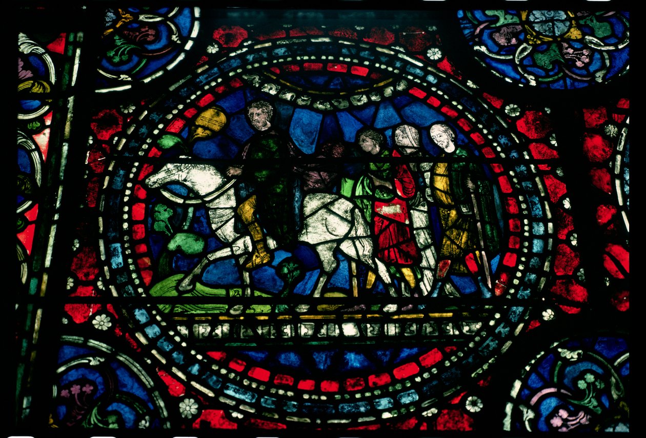Pilgrimme på vej til Canterbury, 1200-tallet af Unbekannt Unbekannt