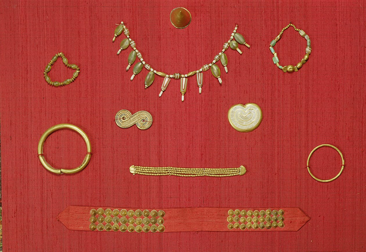 Udvalg af smykker, Harappa, 2300-1750 f.Kr af Unbekannt Unbekannt