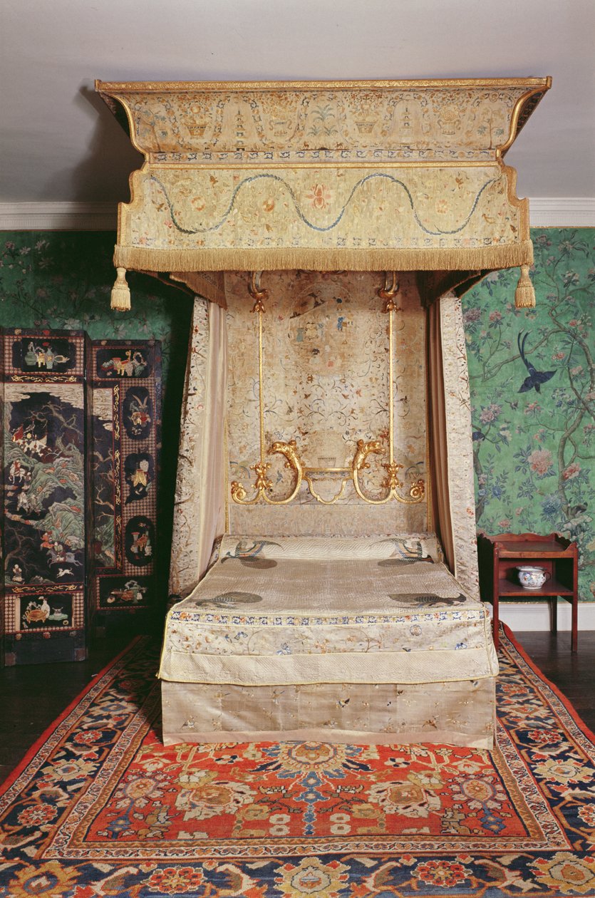 Det røde soveværelse, ca. 1760 af Unbekannt Unbekannt