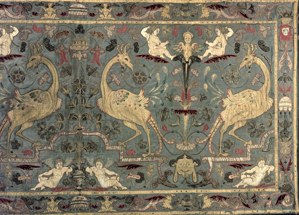 Valence of Renaissance design, 1600-tallet (silke) af Unbekannt Unbekannt
