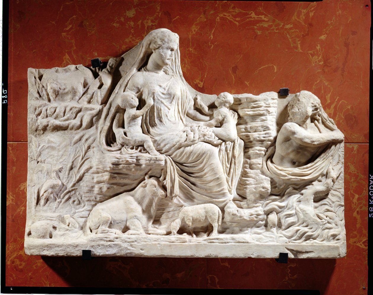 Personificering af jordmoderen, allegorisk relief, romersk, Karthago, begyndelsen af 2. århundrede e.Kr af Unbekannt Unbekannt