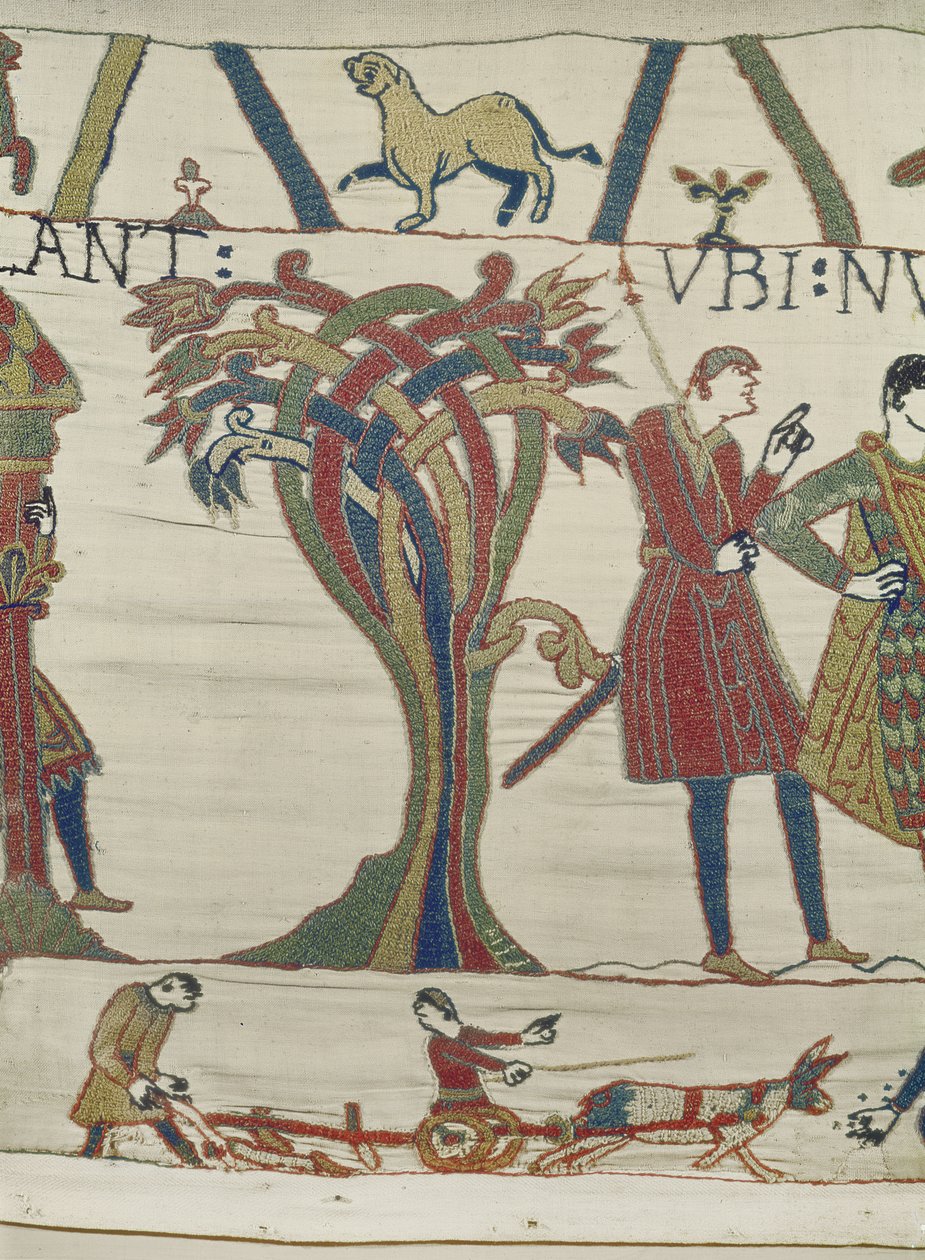 Hertug Williams udsendinge kommer til Grev Guy de Ponthieu, Bayeux Tapestry af Unbekannt Unbekannt