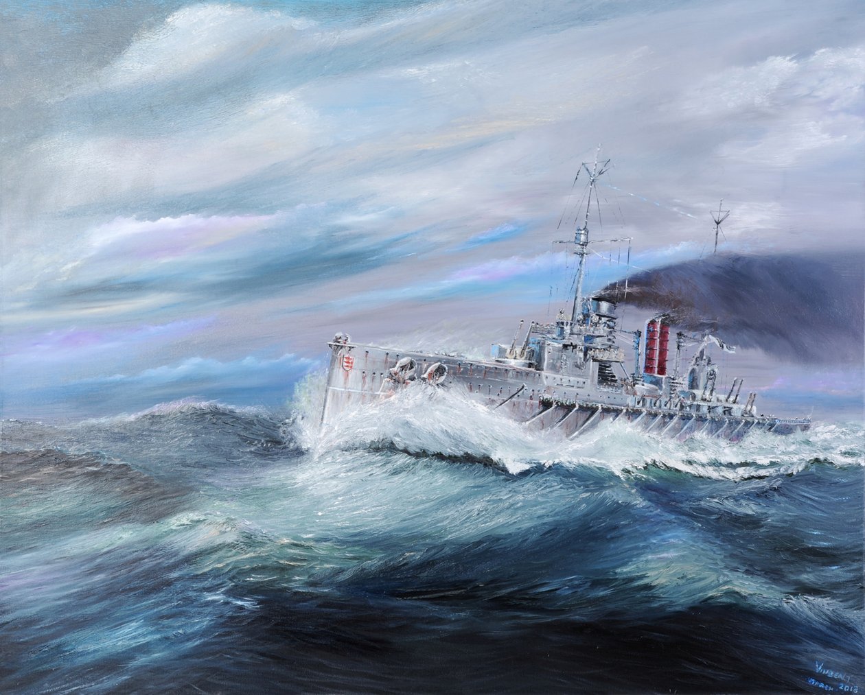 SMS Seydlitz kommer ind i Jylland 14:15 31. maj 1916, 2018, af Unbekannt Unbekannt