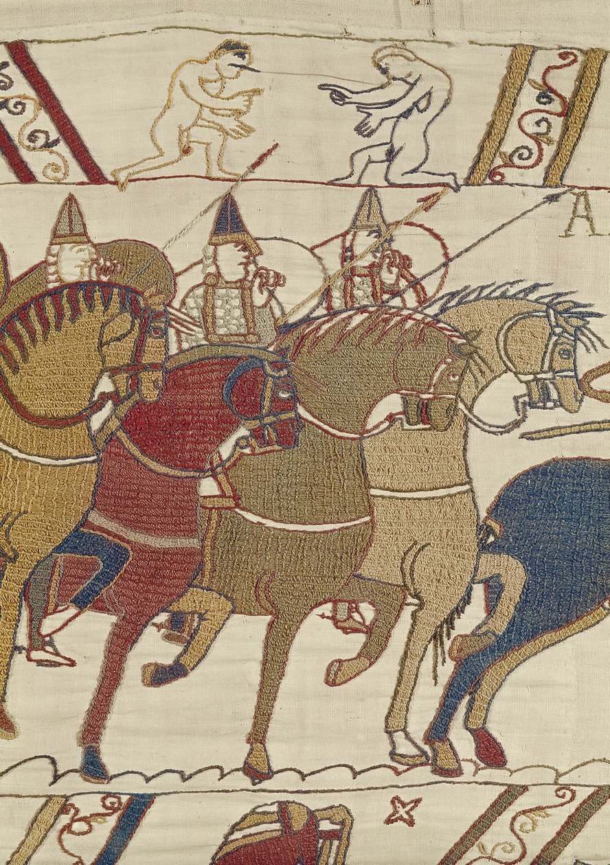 Normannerne tog afsted fra Hastings for at angribe Harold, Bayeux Tapestry af Unbekannt Unbekannt