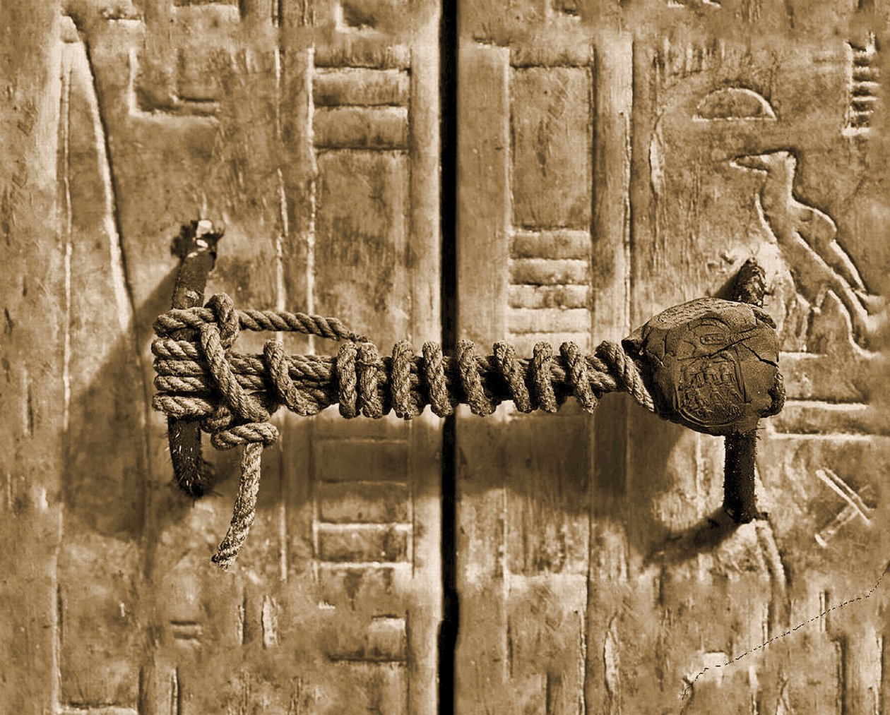 Det ubrudte segl på Tutankhamons grav, 1922 af Unbekannt Unbekannt