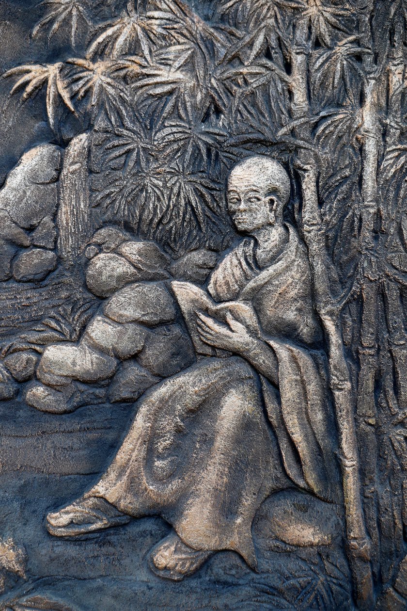 Truc Lam buddhisttempel, buddhistisk munk, Dalat, Vietnam af Unbekannt Unbekannt