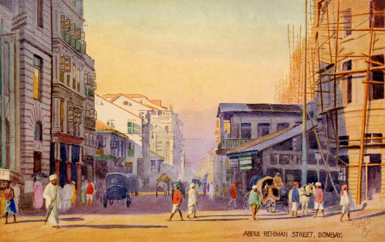 Abdul Rehman Street, Mumbai (Bombay) af Unbekannter Künstler