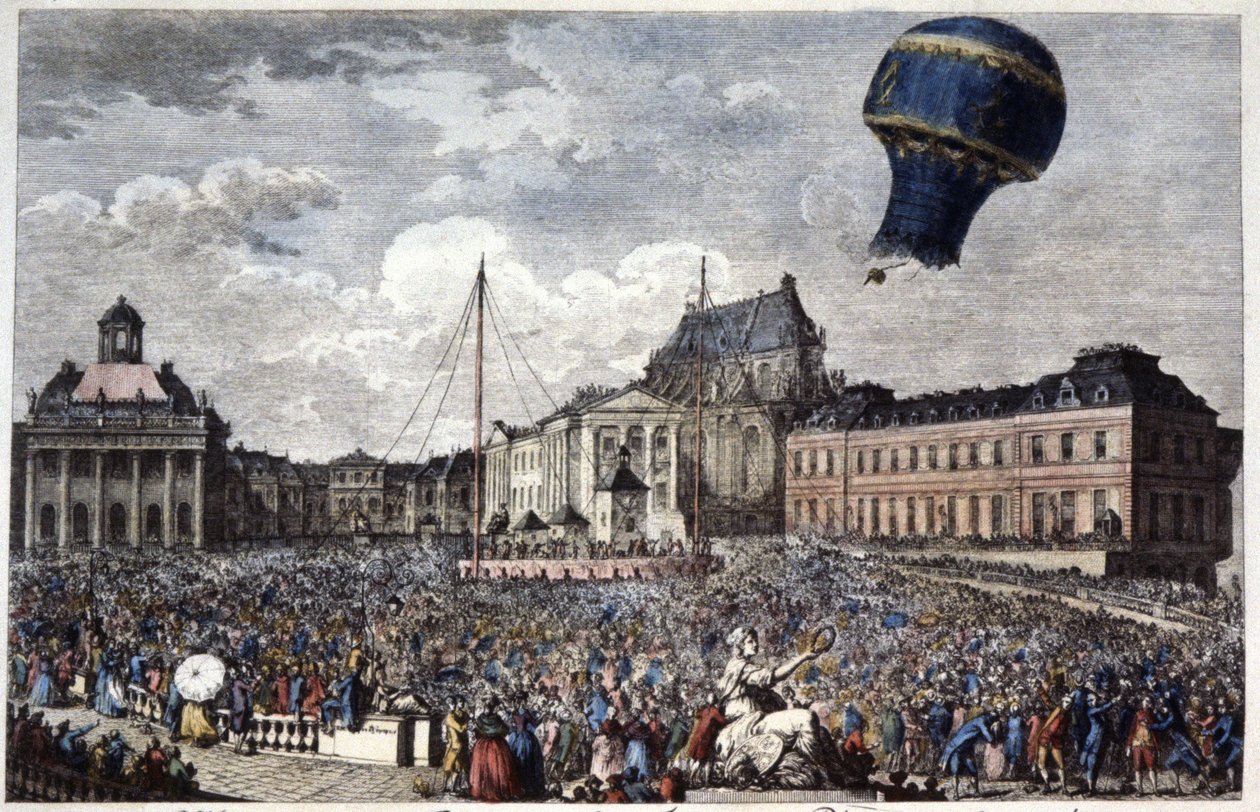 Opstigning i luftballonen "Martial" af Unbekannter Künstler