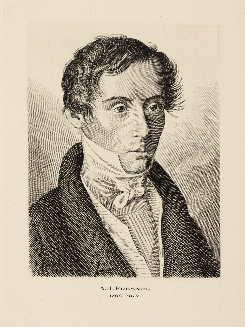 Augustin Jean Fresnel, fransk fysiker, c 1825 af Unbekannt