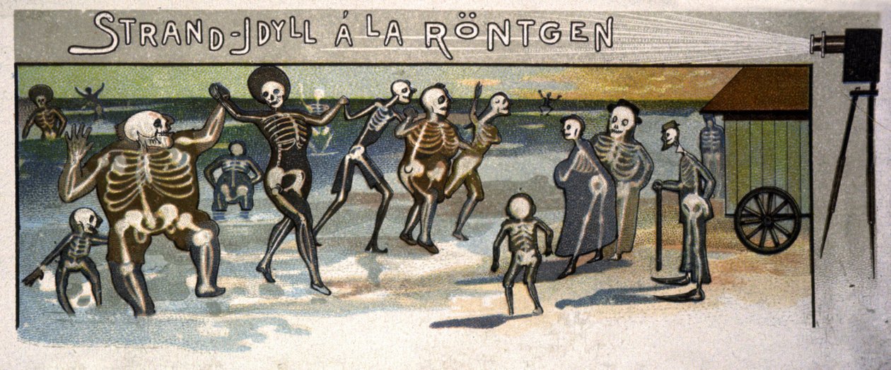 Strandidyl ved Rontgen, ca. 1900 (illustration) af Unbekannter Künstler