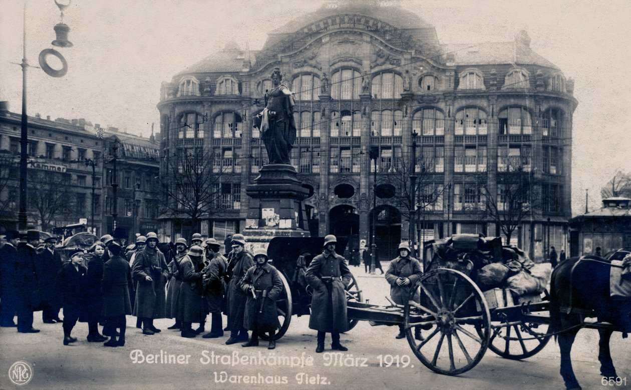 Gadekampe i Berlin, marts 1919 af Unbekannter Künstler