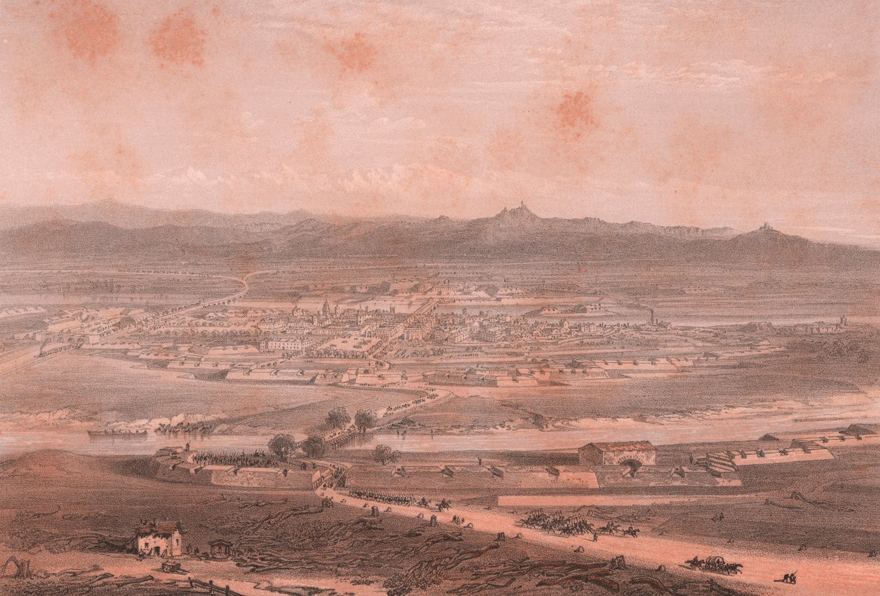 Fugleperspektiv af Alessandria, Piemonte af William M. Timlin