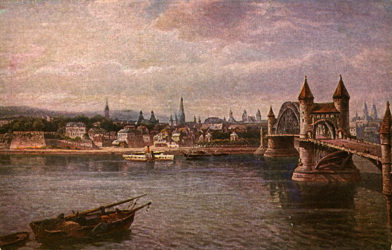 Bonn, Tyskland: Den gamle Rhinbro (Alte Rheinbrücke) af Unbekannter Künstler