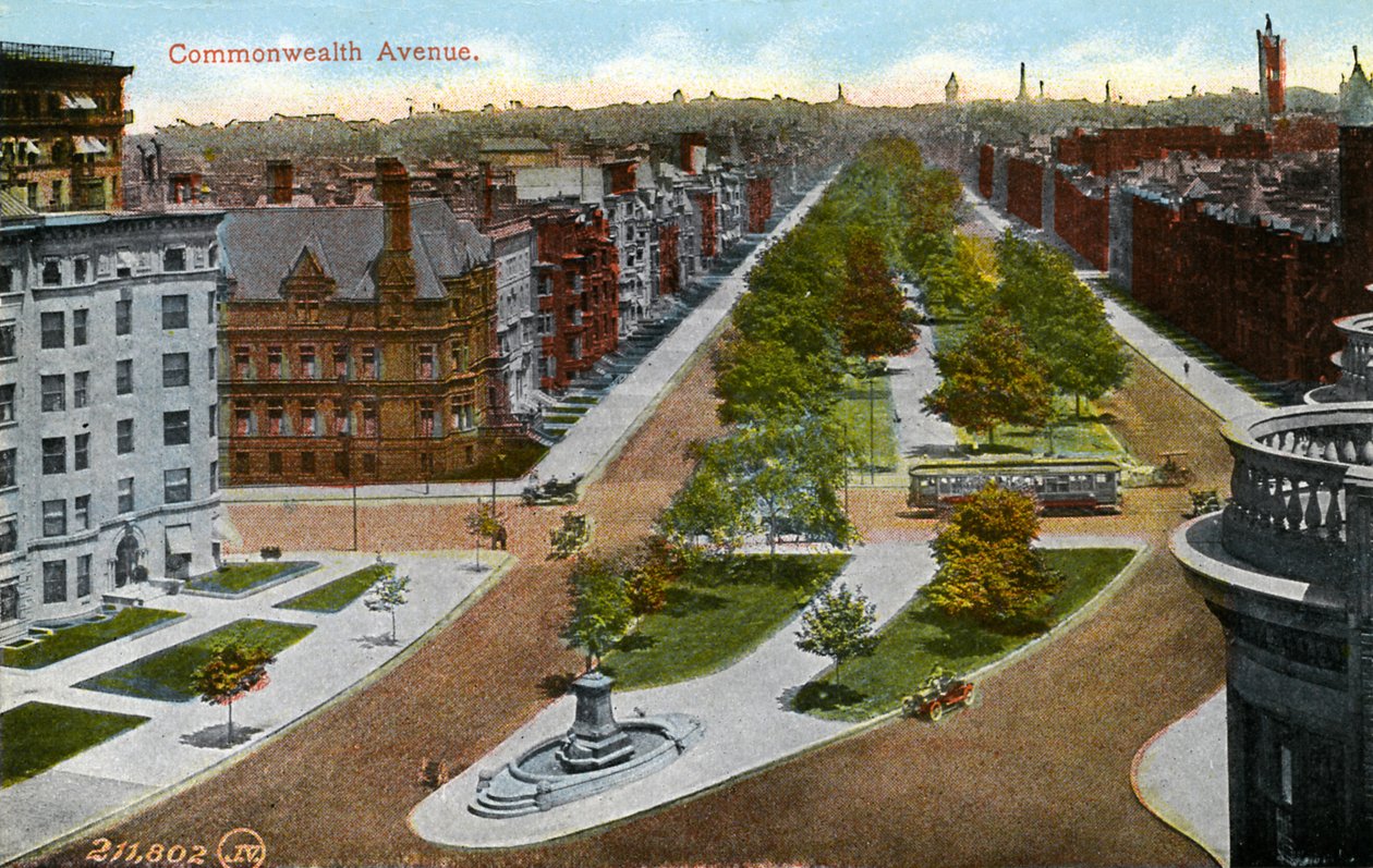 Boston: Commonwealth Avenue af Unbekannter Künstler