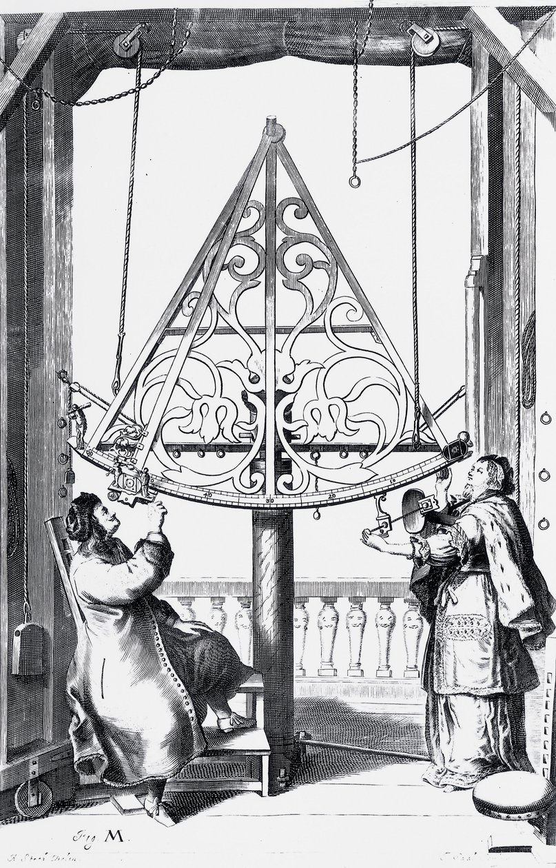 Messing sekstant, c 1658-1673 af Unbekannt