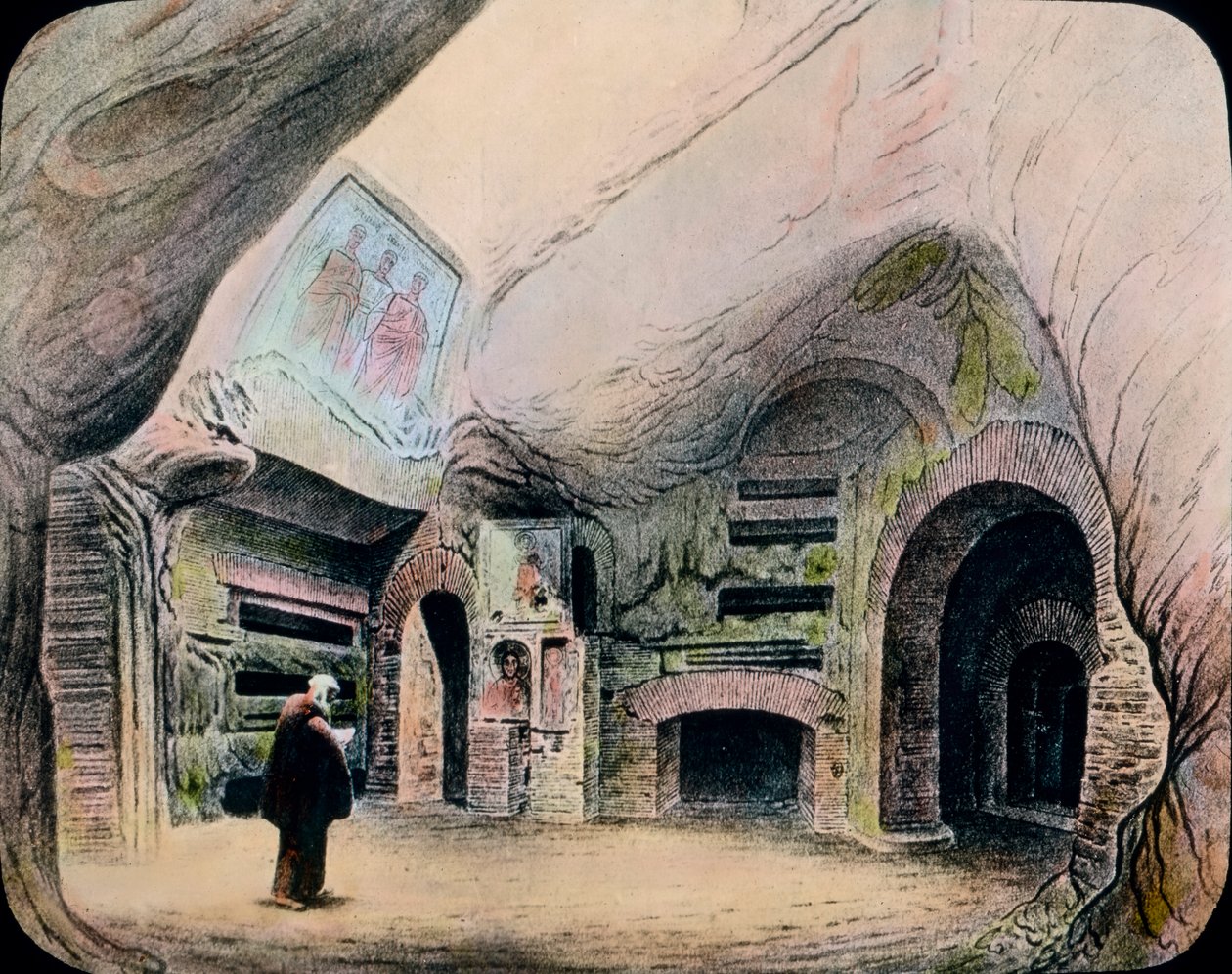 Catacomb of Holy Caecilie af Unbekannter Künstler