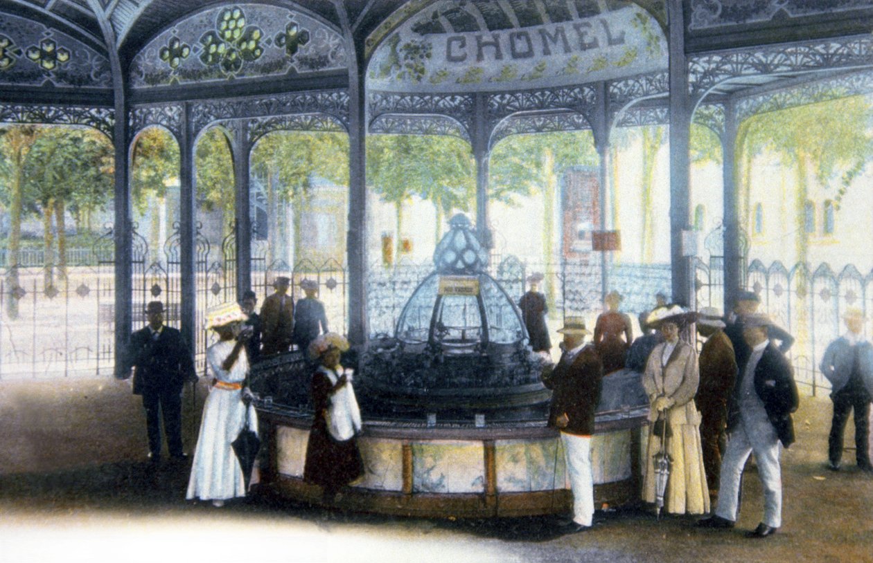 Chomel-kilden i Vichy, ca. 1910 (postkort) af Unbekannter Künstler