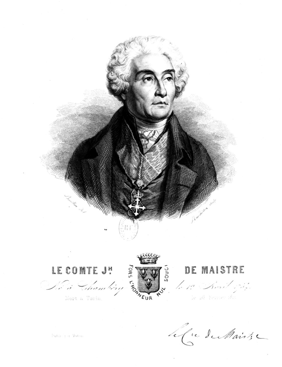 Grev Joseph de Maistre (1754 - 1821). af Unbekannt